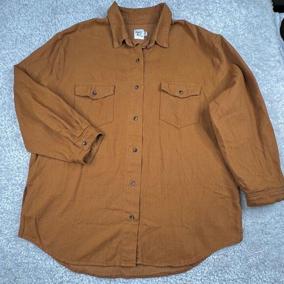 Princess Polly Neve Oversized Shacket Top Brown NEW - Picture 3 of 13